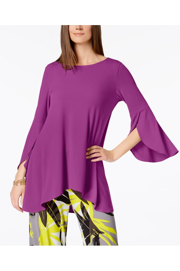 Tulip Sleeve Top Modern Berry L