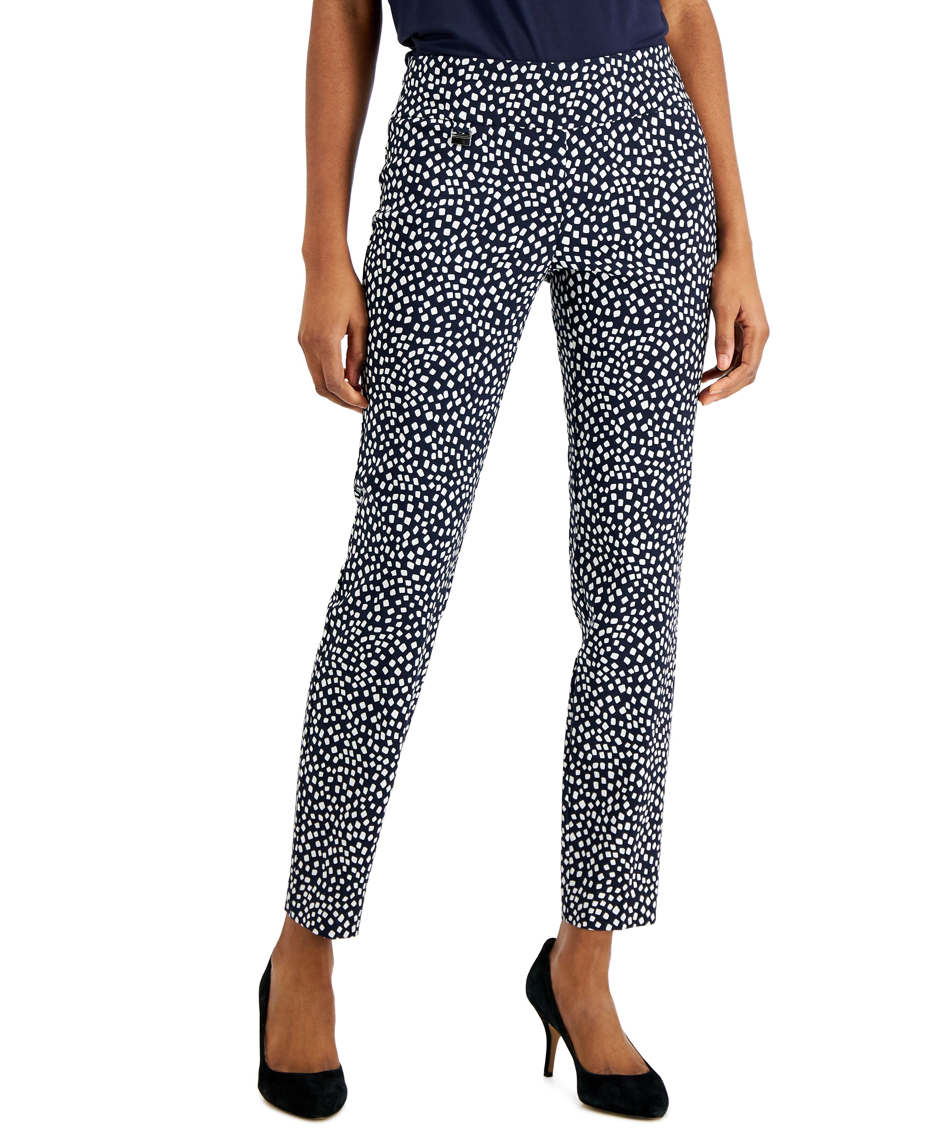 Alfani Skinny Tummy-Control Ponte Pants Blue Size 6 main image 1
