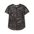 thumbnail image 1 of Alfani Women's Animal-Print Burnout Top Dark Gray Size Medium, 1 of 2