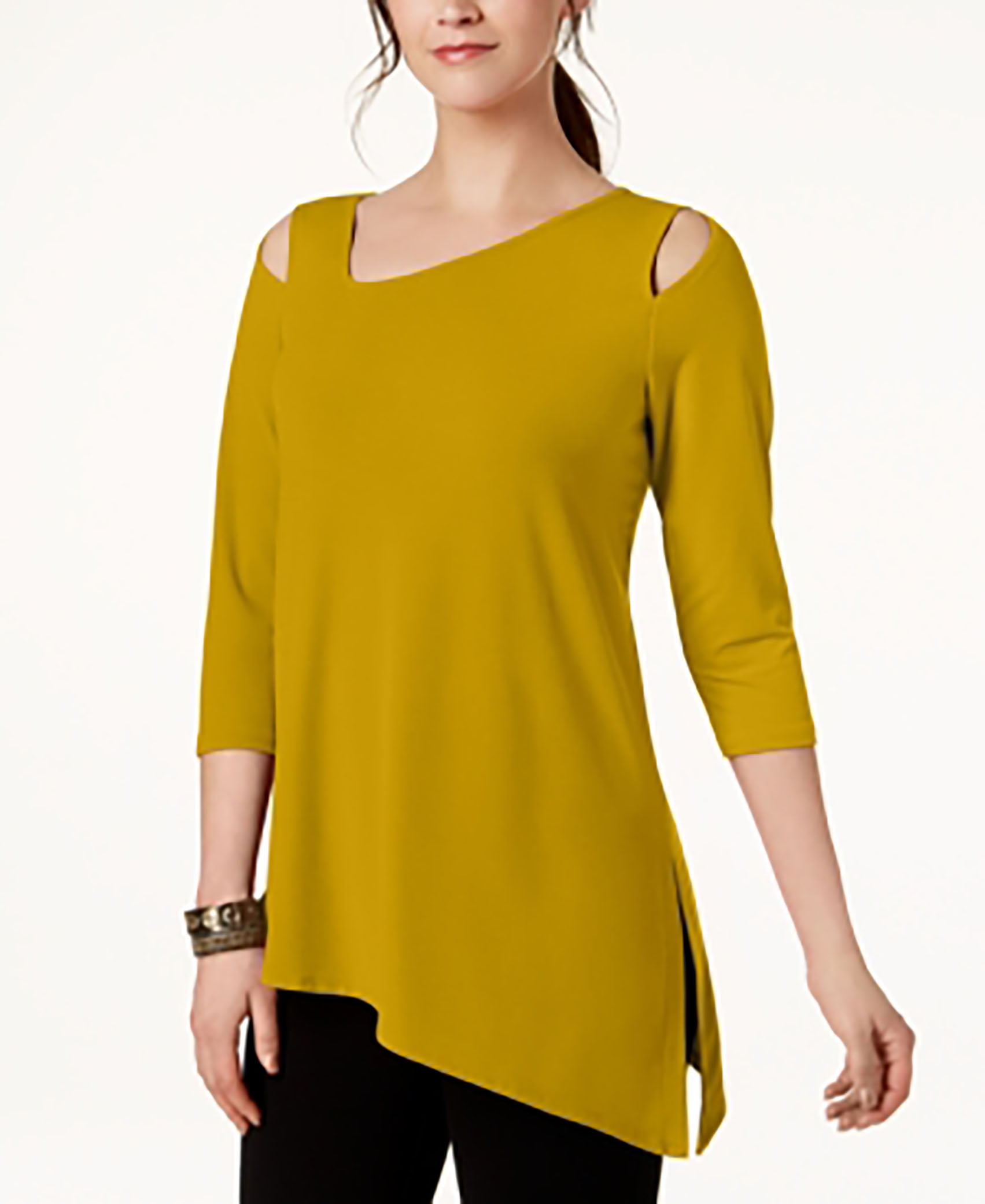 Alfani cold shoulder asymmetrical top sale