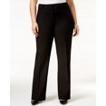 thumbnail image 1 of Alfani Women's Curvy Bootcut Tummy Control Pants Black Size 24W, 1 of 3
