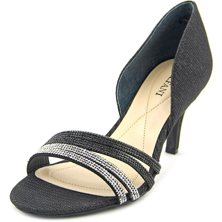 Alfani Women's Giorjah Sparkle D'Orsay Heeled Sandals (6 B(M) US, Black  Embellish) 