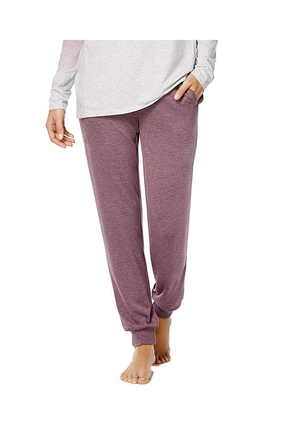 Women's Jogger Pajama Pants Purple Myst Plum Heather XXL