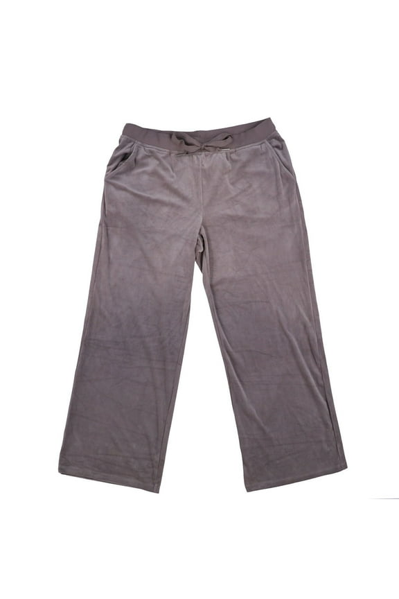 Women's Pajama Pants Velour Pj Bottoms Cozy Lounge Drawstring Large New