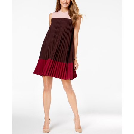 Alfani Women's Pleated Swing Dress, Various Sizes: 18W/Wine