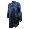 thumbnail image 1 of Alfani Women's Plus Size Grid-Print Convertible Tunic Top (0X, Gridded Wave), 1 of 2
