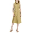 thumbnail image 1 of Alfani Women's Point Collar Sleeveless Petite Utility Dress Water Camel (Water Camel, 0P), 1 of 1