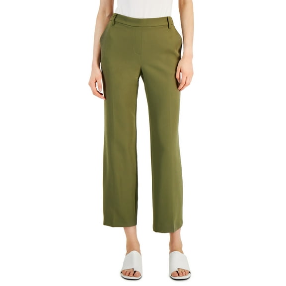 Alfani Women's Pull On Wide Leg Pants Green Size 14