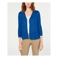 thumbnail image 1 of Alfani Women's Textured Ottoman-Ribbed Cardigan Dark Blue Size Large, 1 of 2