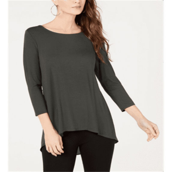 Alfani Women's Woven Back Top Green Size Large