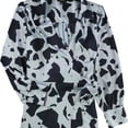 thumbnail image 1 of Alfani Womens 2-Tone Wrap Blouse, Blue, Small, 1 of 2