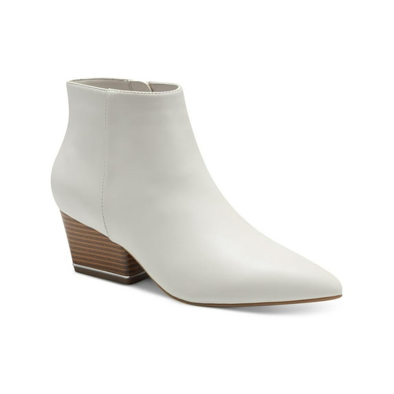 Alfani Womens Armena Faux Leather Pointed Toe Booties