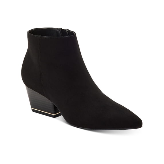 Alfani Womens Armena Faux Suede Pointed Toe Ankle Boots