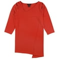 thumbnail image 1 of Alfani Womens Asymmetrical Pullover Blouse, Red, Small, 1 of 1
