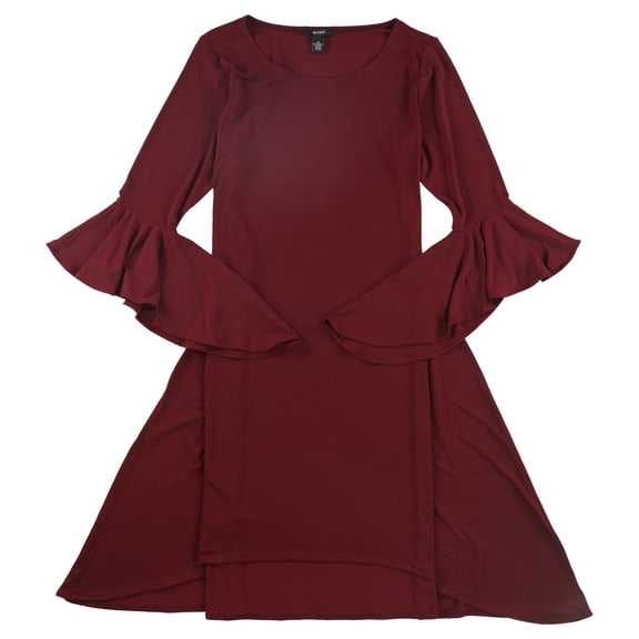 Alfani Womens Asymmetrical Shift Dress, Red, 10