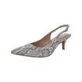 thumbnail image 1 of Alfani Womens Babbsy Snake Print Pointed Toe Dress Pumps Taupe 8 Medium (B,M), 1 of 3