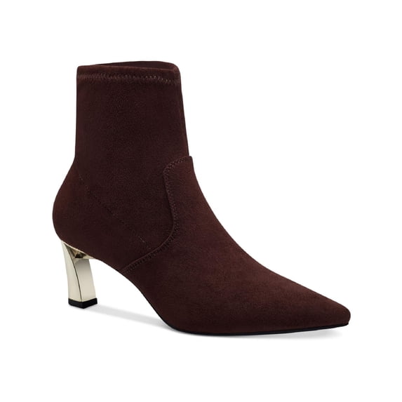 Alfani Womens Bambey Faux Suede Heels Ankle Boots