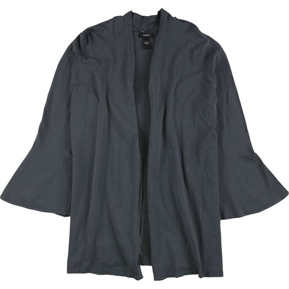 Alfani Womens Bell Sleeve Cardigan Sweater, Grey, Large