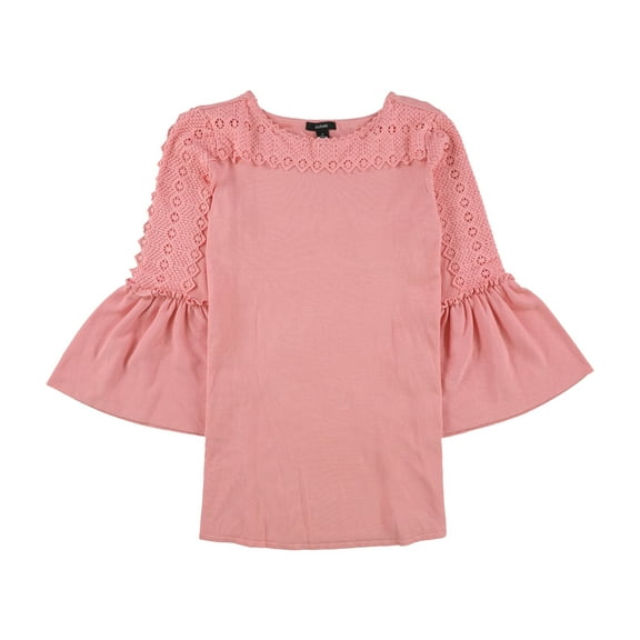Alfani Womens Bell Sleeve Pullover Sweater, Pink, X-Large
