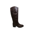 thumbnail image 1 of Alfani Womens Bexleyy Leather Almond Toe Knee High Boots, Wine Leather, Size 7.5, 1 of 6