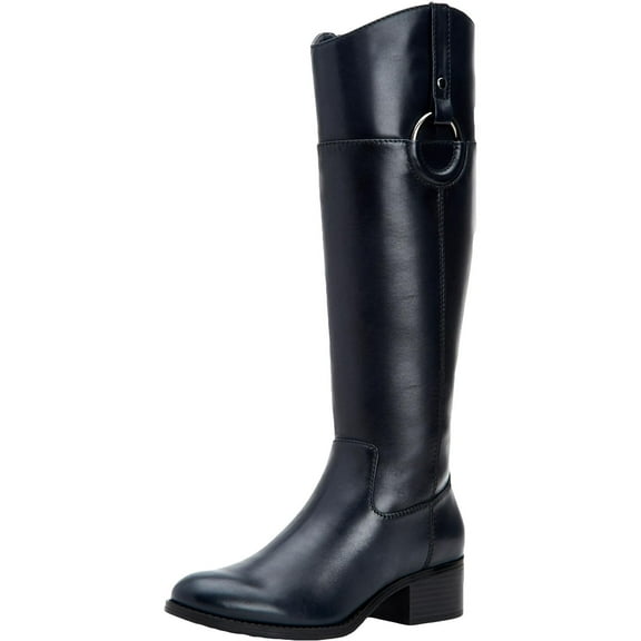Alfani Womens Bexleyy Leather Knee-Hgh Riding Boots Black 8 Medium (B,M)