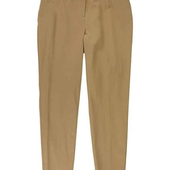 Alfani Womens Bi-Stretch Casual Trouser Pants, Beige, 4