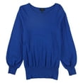 thumbnail image 1 of Alfani Womens Bishop Sleeve Pullover Sweater, Blue, X-Large, 1 of 2