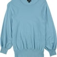 thumbnail image 1 of Alfani Womens Bishop Sleeve Pullover Sweater, Blue, X-Small, 1 of 2