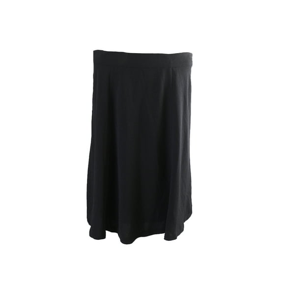 Alfani Womens Black Crepe A-Line Skirt 8