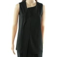 thumbnail image 1 of Alfani Womens Black Zipped Drape-Front Top XS, 1 of 2