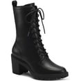 thumbnail image 1 of Alfani Womens Blaire Faux Leather Lug Sole Booties, 1 of 3