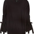 thumbnail image 1 of Alfani Womens Bow Sleeve Pullover Sweater, Choose Sz/Color Title: XL/Zinc Melange, 1 of 1