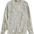thumbnail image 1 of Alfani Womens Bubble Pullover Blouse, Metallic, Small, 1 of 2