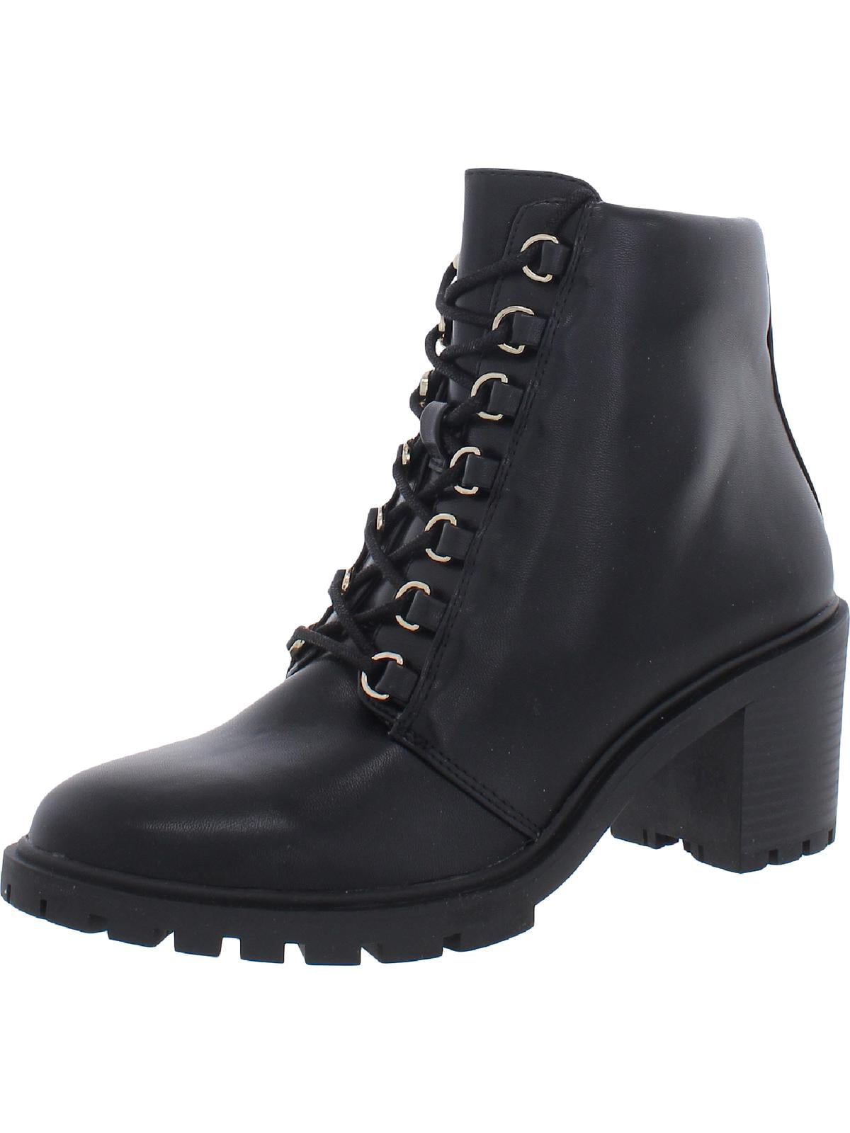 Alfani Womens Buffey Faux Leather Ankle Combat & Lace-up Boots ...