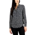 thumbnail image 1 of Alfani Womens Button-Front Shirt Contour Squares XL, 1 of 1