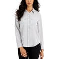 thumbnail image 1 of Alfani Womens Button Front Shirt White Gina Geo XL, 1 of 1