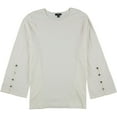 thumbnail image 1 of Alfani Womens Button Sleeve Pullover Blouse, Beige, Medium, 1 of 1