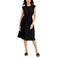 thumbnail image 1 of Alfani Womens Cap Sleeve Shirtdress Deep Black XL, 1 of 1