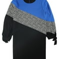 thumbnail image 1 of Alfani Womens Colorblocked Shift Dress, Blue, 8, 1 of 2