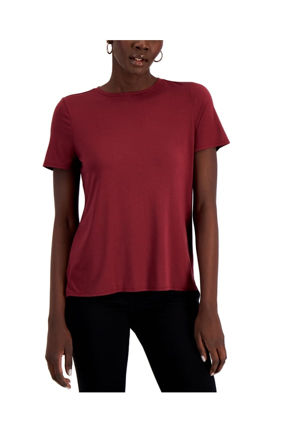 Womens Crewneck T-Shirt Crimson L