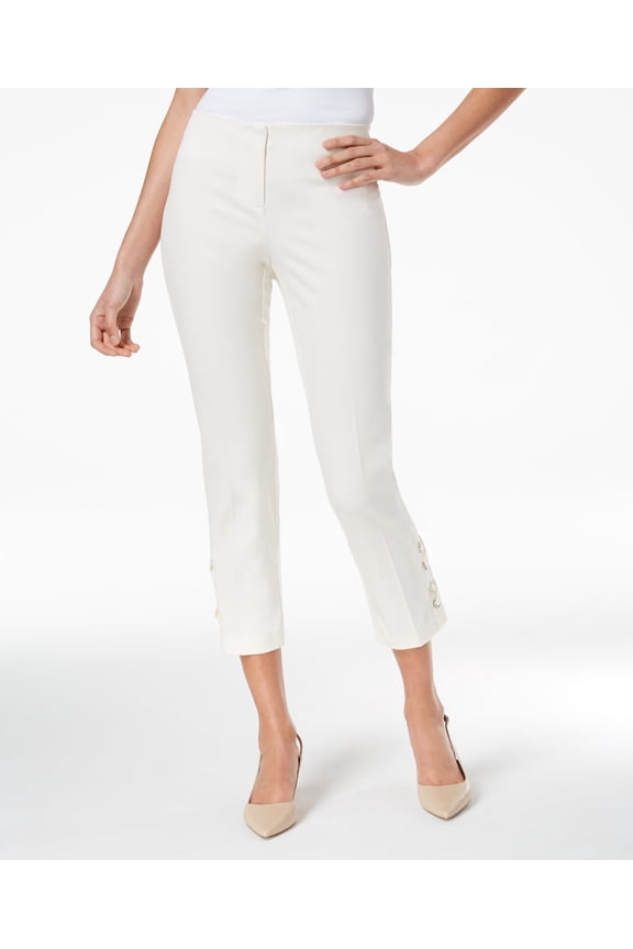Womens Cropped Lace Up Pants