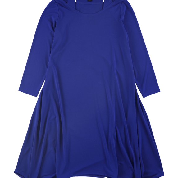 Alfani Womens Cutout Fit & Flare Dress, Blue, 4