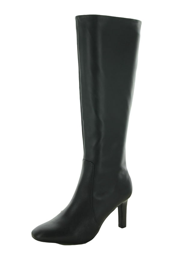 Womens DEIDRA Leather Zip up Knee-High Boots