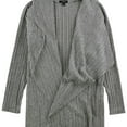 thumbnail image 1 of Alfani Womens Draped Cardigan Sweater, Grey, Large, 1 of 2