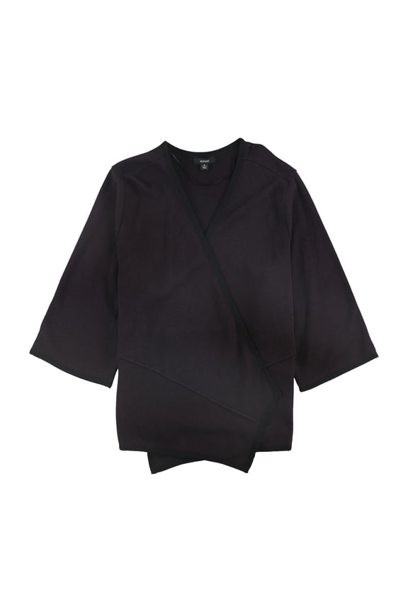 Womens Draped Cardigan Sweater, Purple, Plus Size, 1X