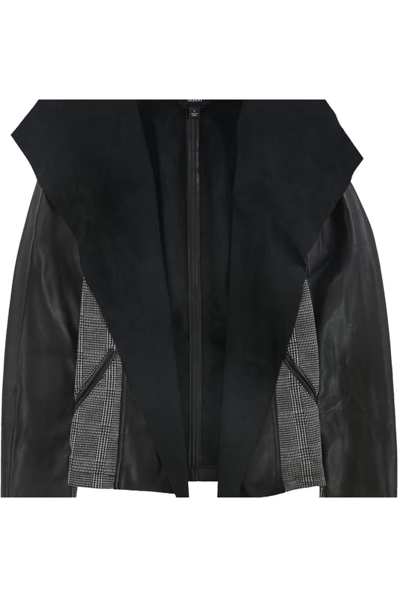 Womens Draped Jacket, Black, X-Small