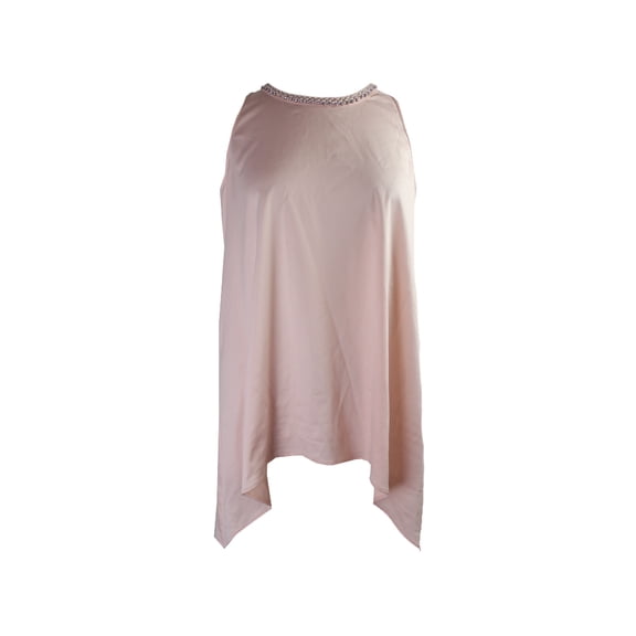 Alfani Womens Embellished Asymmetrical-Hem T Pink Bliss 6 8