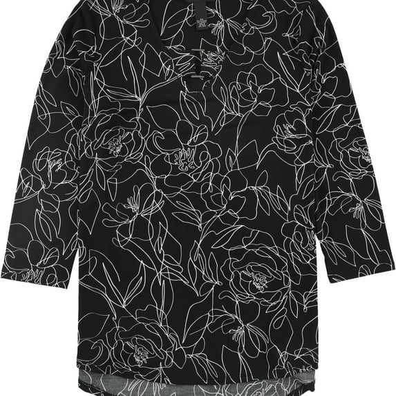 Alfani Womens Embellished Knit Blouse, Black, X-Small