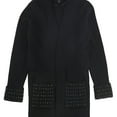 thumbnail image 1 of Alfani Womens Embellished Open Front Cardigan Sweater Black S, 1 of 2
