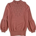 thumbnail image 1 of Alfani Womens Embellished Pullover Sweater, Pink, X-Large, 1 of 2